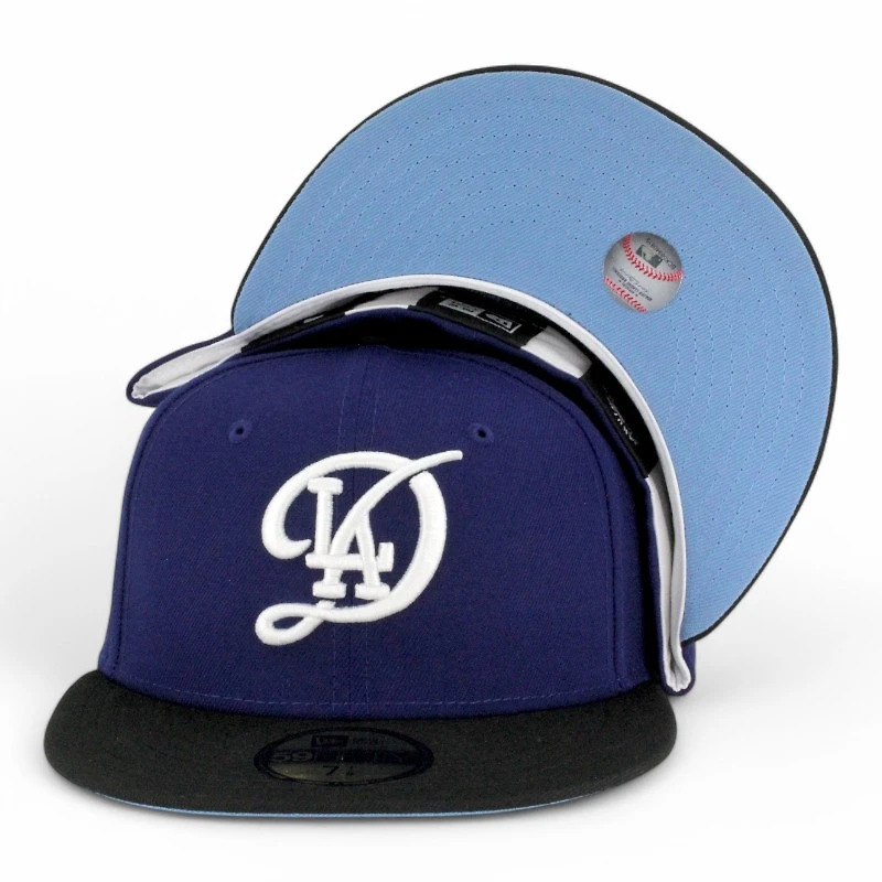 Los Angeles Dodgers Royal and Black City Connect 2024 WS Champions Patch Icy UV New Era 59FIFTY Fitted Hat