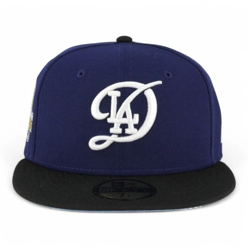 Los Angeles Dodgers Royal and Black City Connect 2024 WS Champions Patch Icy UV New Era 59FIFTY Fitted Hat