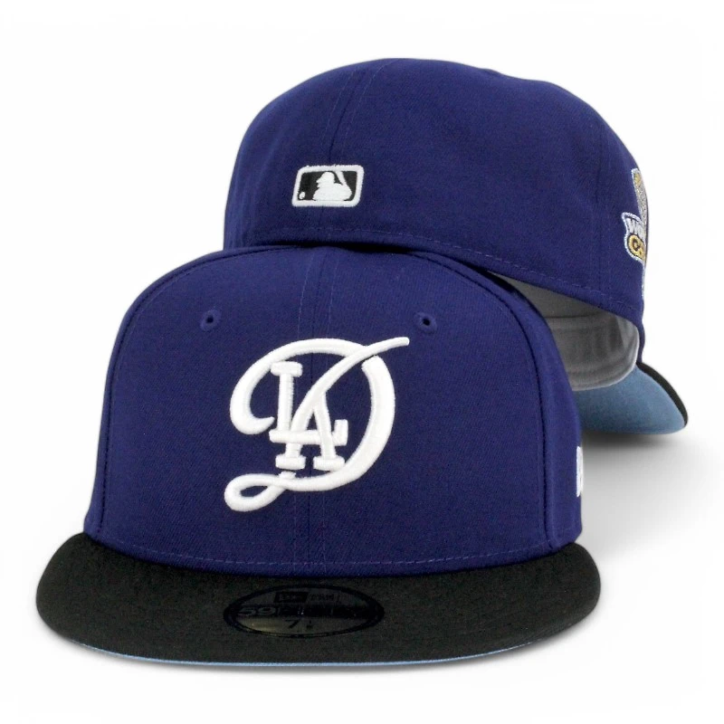 Los Angeles Dodgers Royal and Black City Connect 2024 WS Champions Patch Icy UV New Era 59FIFTY Fitted Hat