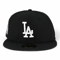 Los Angeles Dodgers Black and White 2024 WS Participant Patch Grey UV New Era 59FIFTY Fitted Hat