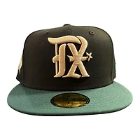 Texas Rangers Black and Green City Connect Spur Patch Gray UV New Era 59FIFTY Fitted Hat