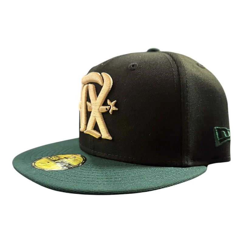 Texas Rangers Black and Green City Connect Spur Patch Gray UV New Era 59FIFTY Fitted Hat