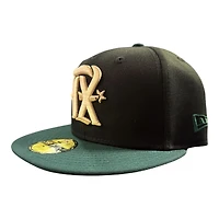 Texas Rangers Black and Green City Connect Spur Patch Gray UV New Era 59FIFTY Fitted Hat