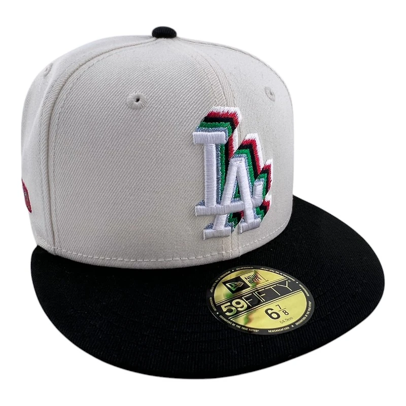 Los Angeles Dodgers Chrome and Black "The Moca" Side Batty Grey UV New Era 59FIFTY Fitted Hat