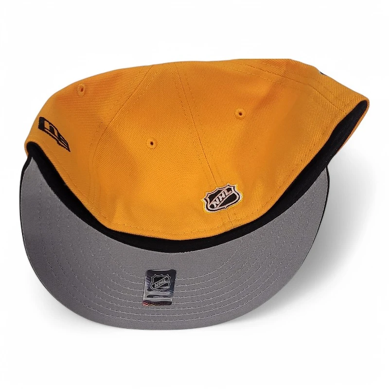 Pittsburgh Penguins Gold and Black 2009 Stanley Cup Patch Gray UV New Era 59FIFTY Fitted Hat