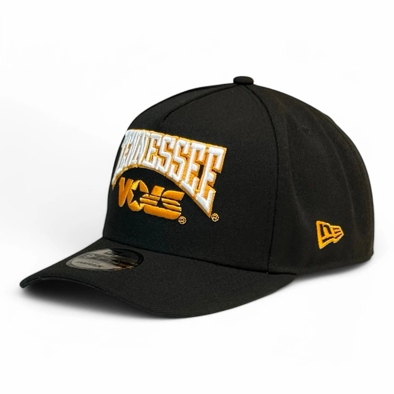 Tennessee Volunteers Black Vault Script New Era 9FIFTY A-Frame Snapback Hat
