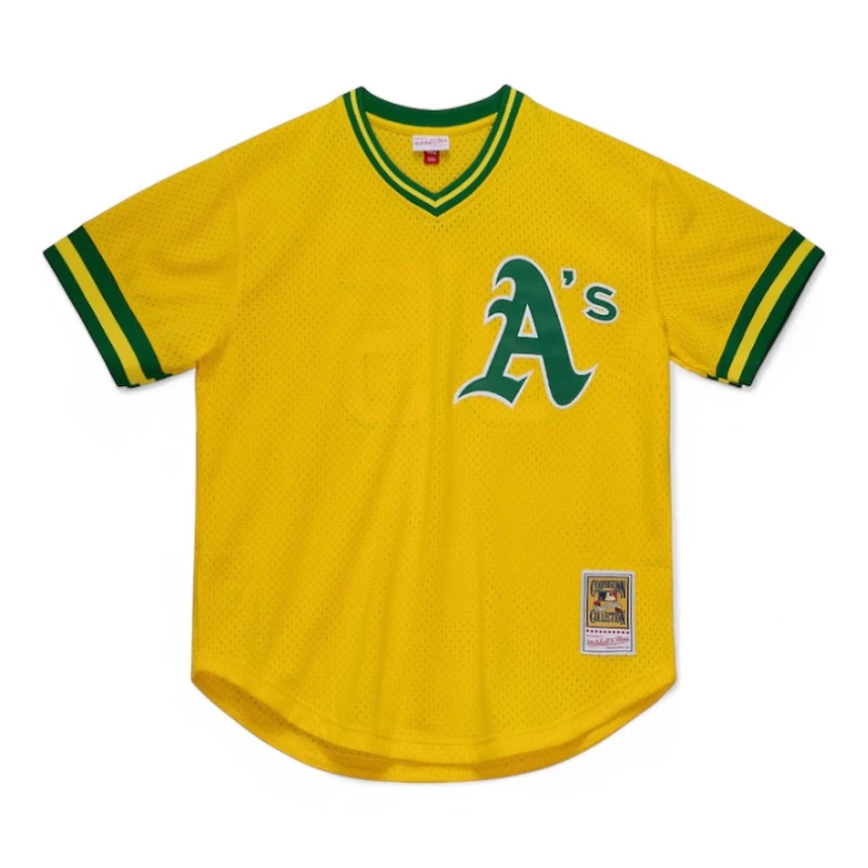 Oakland Athletics Ricky Henderson Mitchell & Ness Gold Cooperstown Collection Pullover Jersey