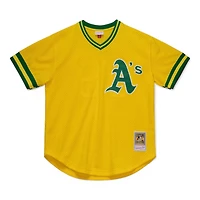 Oakland Athletics Ricky Henderson Mitchell & Ness Gold Cooperstown Collection Pullover Jersey
