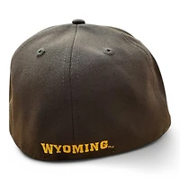 Wyoming Cowboys Brown and Yellow 125 Years Patch NCAA New Era 59FIFTY Fitted Hat