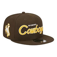 Wyoming Cowboys Brown and Yellow Script New Era 9FIFTY Snapback