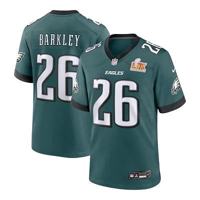 Philadelphia Eagles Saquon Barkley Midnight Green Super Bowl LIX Nike Game Jersey