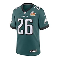 Philadelphia Eagles Saquon Barkley Midnight Green Super Bowl LIX Nike Game Jersey