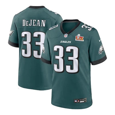 Philadelphia Eagles Cooper DeJean Midnight Green Super Bowl LIX Nike Game Jersey