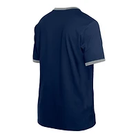 New York Yankees Navy Script V-Neck Era T-Shirt