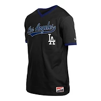 Los Angeles Dodgers Black Script V-Neck New Era T-Shirt