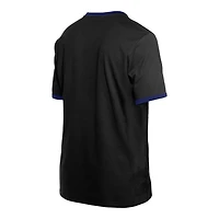 Los Angeles Dodgers Black Script V-Neck New Era T-Shirt