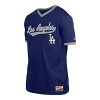 Los Angeles Dodgers Royal Blue Script V-Neck New Era T-Shirt