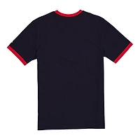 Atlanta Braves Navy Script V-Neck New Era T-Shirt