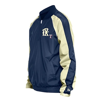 Texas Rangers Navy and Cream City Connect Throwback New Era Windbreaker Jacket