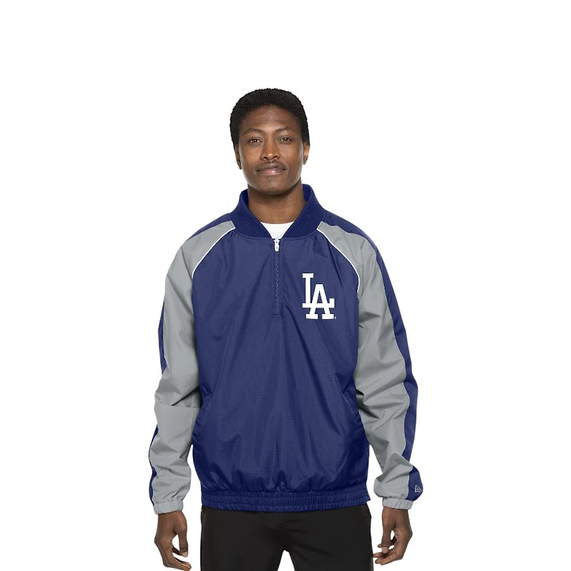 Los Angeles Dodgers Blue and Gray Throwback New Era Windbreaker Jacket