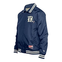 Texas Rangers Blue and Cream City Connect Throwback New Era Jacket