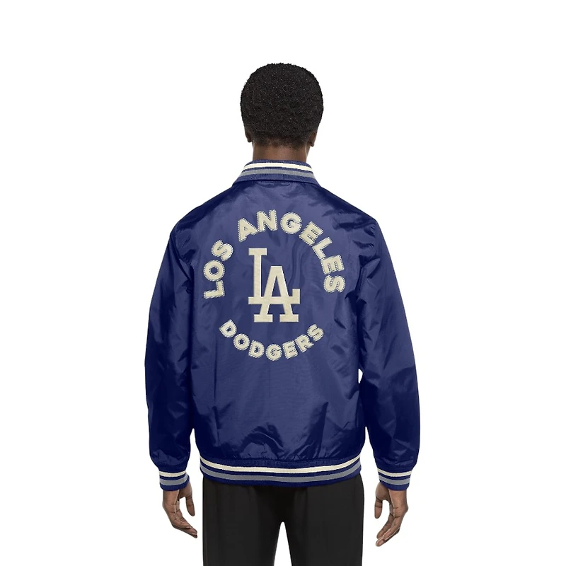 Los Angeles Dodgers Royal Blue and White Throwback New Era Jacket
