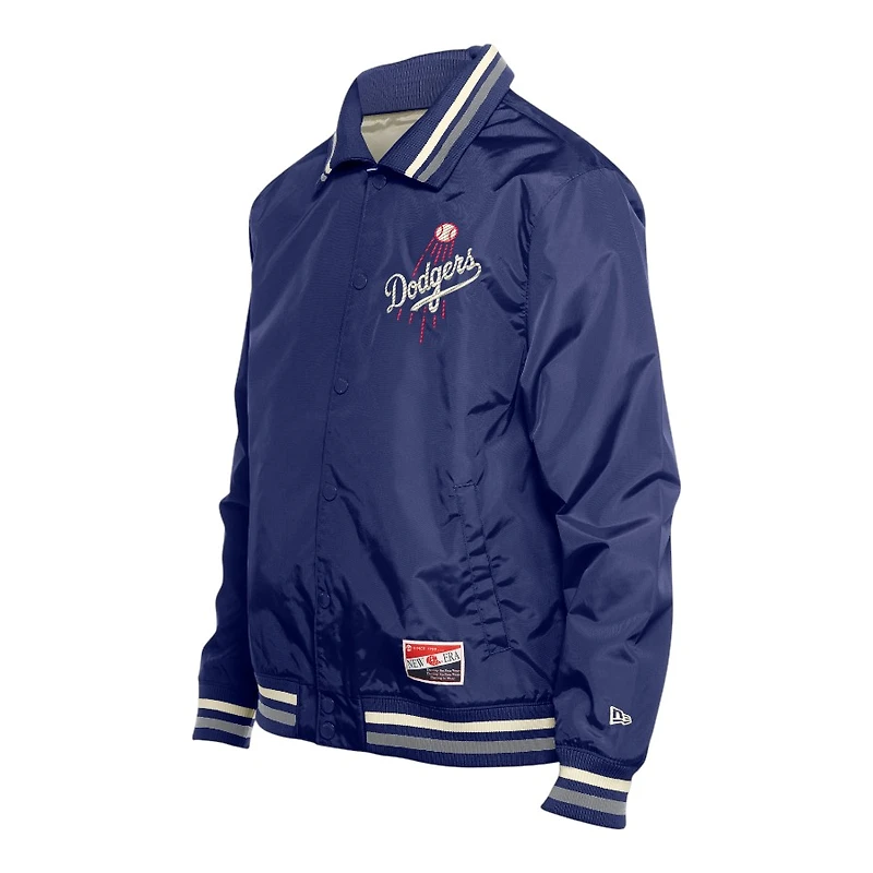 Los Angeles Dodgers Royal Blue and White Throwback New Era Jacket