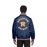 Houston Astros Navy and Orange Throwback New Era Jacket