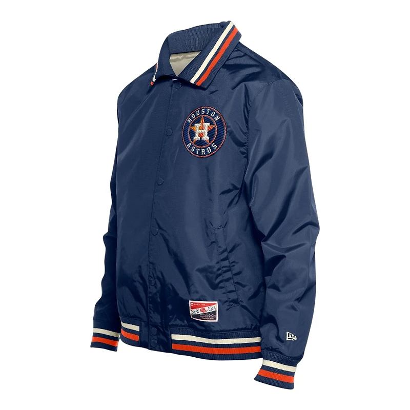 Houston Astros Navy and Orange Throwback New Era Jacket