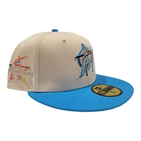 Florida Marlins Chrome and Blue 2017 ASG Patch Gray UV New Era 59FIFTY Fitted Hat