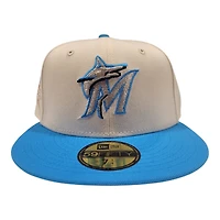 Florida Marlins Chrome and Blue 2017 ASG Patch Gray UV New Era 59FIFTY Fitted Hat