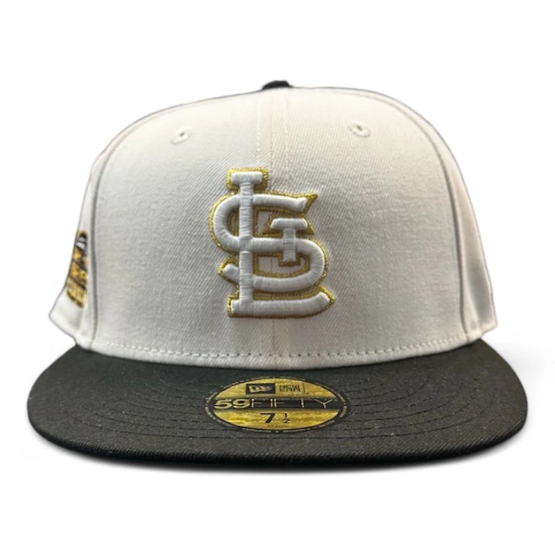 St. Louis Cardinals Chrome and Black 2004 WS Patch Green UV New Era 59FIFTY Fitted Hat