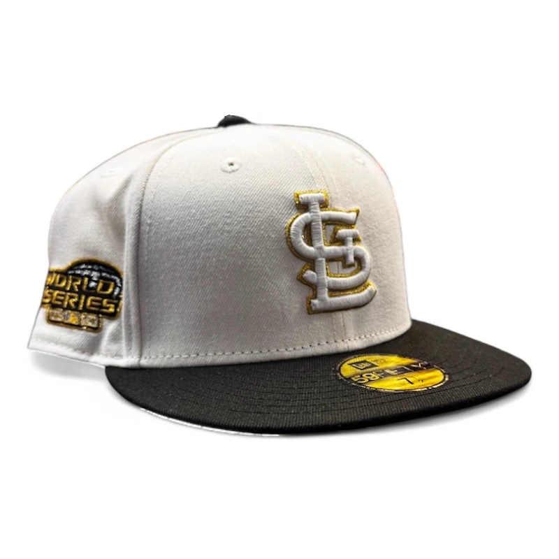 St. Louis Cardinals Chrome and Black 2004 WS Patch Green UV New Era 59FIFTY Fitted Hat