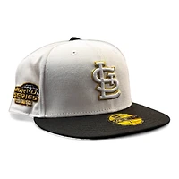 St. Louis Cardinals Chrome and Black 2004 WS Patch Green UV New Era 59FIFTY Fitted Hat