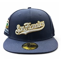 San Francisco Giants Blue Script Candlestick Park Patch Pink UV New Era 59FIFTY Fitted Hat
