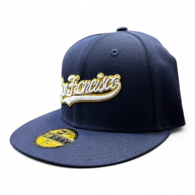 San Francisco Giants Blue Script Candlestick Park Patch Pink UV New Era 59FIFTY Fitted Hat