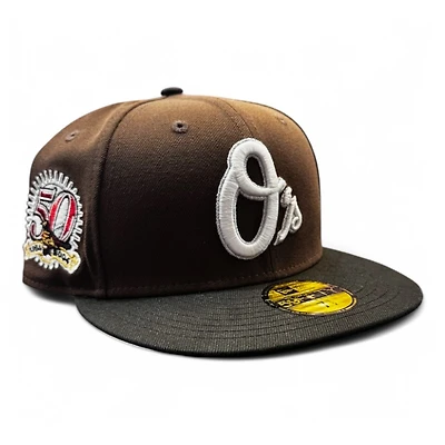 Baltimore Orioles Brown and Black 50th Anniversary Patch Green UV New Era 59FIFTY Fitted Hat