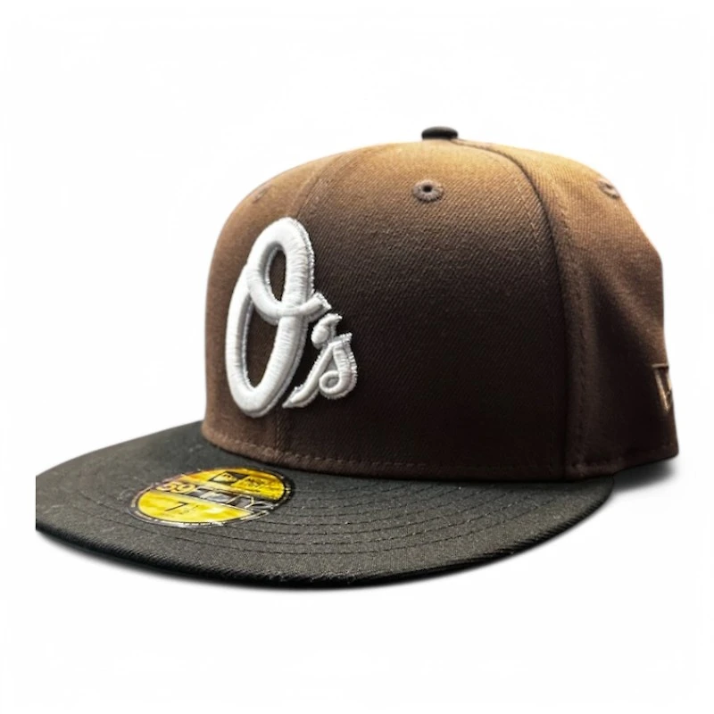 Baltimore Orioles Brown and Black 50th Anniversary Patch Green UV New Era 59FIFTY Fitted Hat
