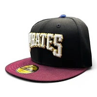 Pittsburgh Pirates Black and Maroon Three Rivers Patch Green UV New Era 59FIFTY Fitted Hat