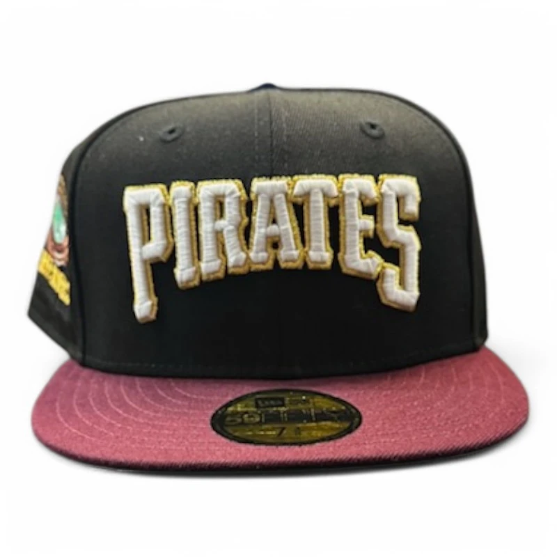 Pittsburgh Pirates Black and Maroon Three Rivers Patch Green UV New Era 59FIFTY Fitted Hat