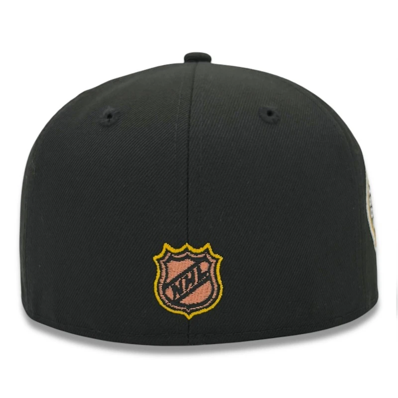 Boston Bruins Black and Copper 50th Anniversary Patch Green UV New Era 59FIFTY Fitted Hat