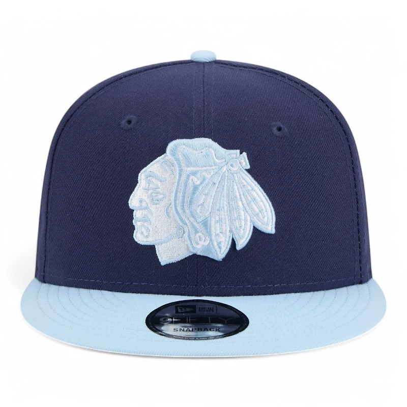 Chicago Blackhawks Navy and Light Blue Color Pack New Era 9FIFTY Snapback