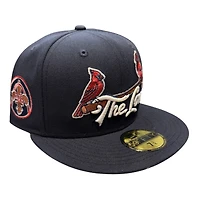St. Louis Cardinals Navy "The Lou" City Connect Patch Pink UV New Era 59FIFTY Fitted Hat