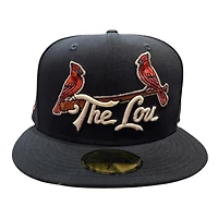 St. Louis Cardinals Navy "The Lou" City Connect Patch Pink UV New Era 59FIFTY Fitted Hat