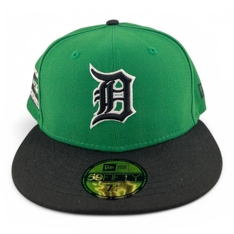 Detroit Tigers Green and Black "Money Green" 2006 WS Patch Gray UV New Era 59FIFTY Fitted Hat