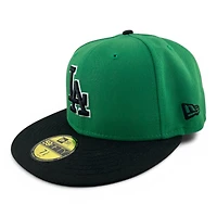 Los Angeles Dodgers Green and Black "Money Green" 40th Anni Patch Gray UV New Era 59FIFTY Fitted Hat