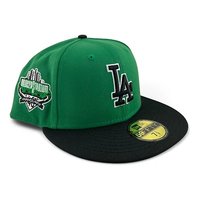 Los Angeles Dodgers Green and Black "Money Green" 40th Anni Patch Gray UV New Era 59FIFTY Fitted Hat
