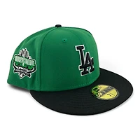 Los Angeles Dodgers Green and Black "Money Green" 40th Anni Patch Gray UV New Era 59FIFTY Fitted Hat