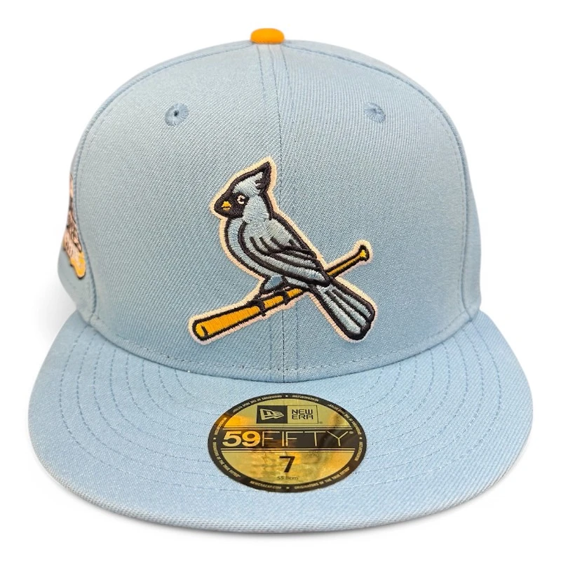 St. Louis Cardinals Powder Blue and Yellow 2011 WS Patch Gray UV New Era 59FIFTY Fitted Hat