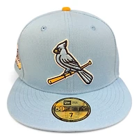 St. Louis Cardinals Powder Blue and Yellow 2011 WS Patch Gray UV New Era 59FIFTY Fitted Hat
